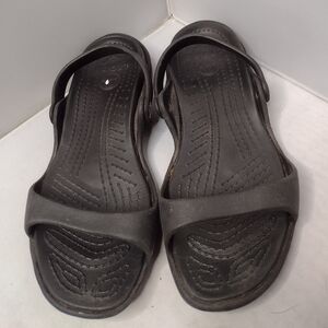 Crocs Women's Cleo Slide Sandals Black Size 9 Comfort Open Toe P